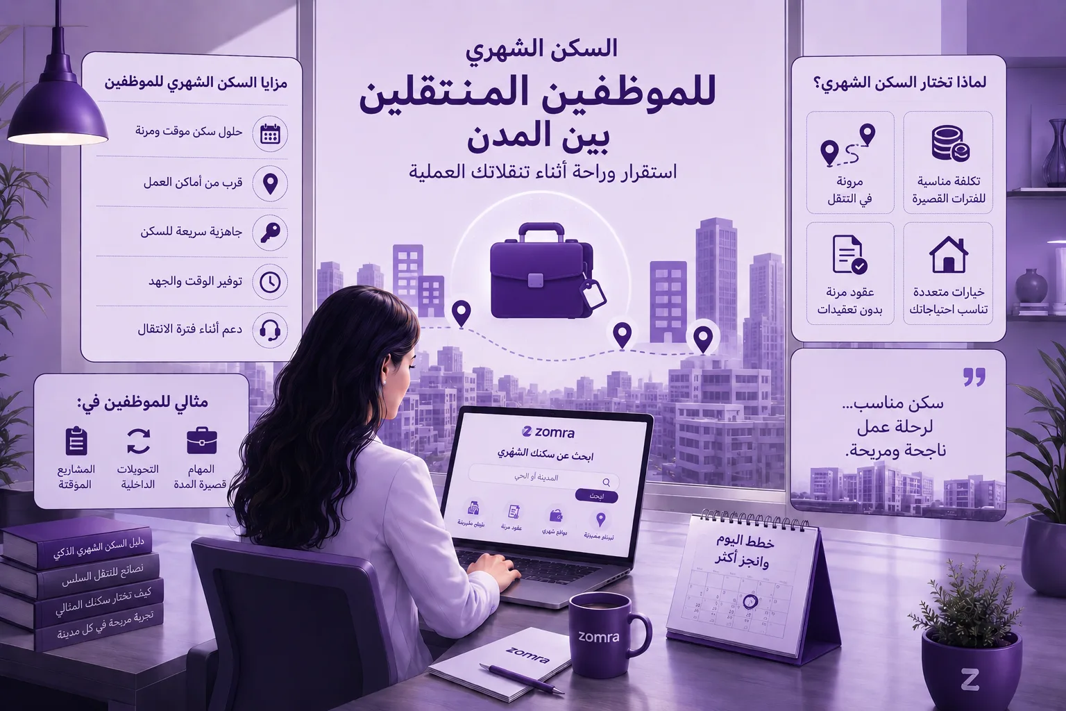 السكن الشهري للموظفين المنتقلين بين المدن - مدونة زمرة