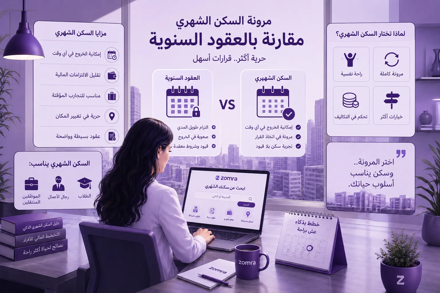 مرونة السكن الشهري مقارنة بالعقود السنوية - مدونة زمرة
